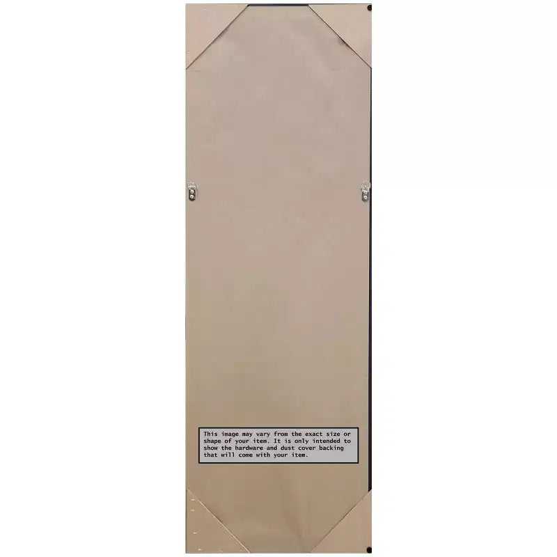 16" x 50" Avon Narrow Framed Full Length On the Door Mirror Black - Amanti Art