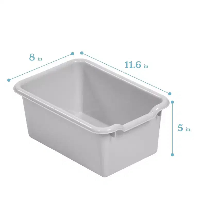 ECR4Kids Streamline 5-Section Toddler Coat Locker and 5 Scoop Front Bins, Cubby Storage