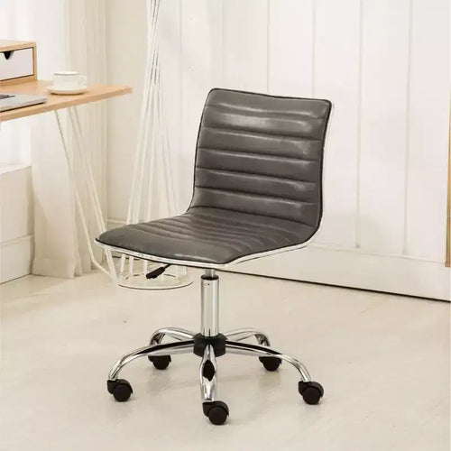 Okak Adjustable Air-Lift Office Chair, Ergonomic Desk Chair with Chromel Metal Base, 360 Swivel Chair for Study, Reading Room