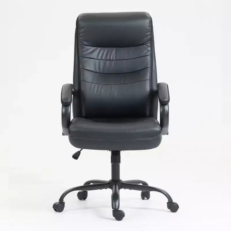 Okak High-Back Office Chair, Upholstered Desk Chair with Adjustable Height and Wheels, Comfy Chair for Reading Room, Study